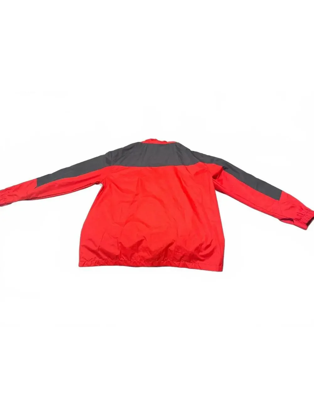 Tezo Mens Red Black Polyester Long Sleeve Windbreaker Hiking Rain Jacket (L)